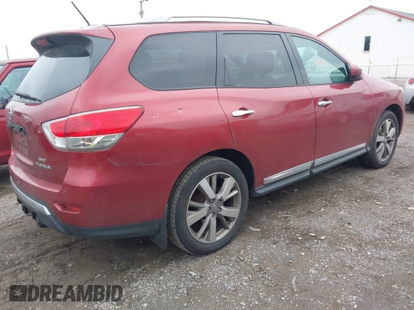2014 Nissan Pathfinder Platinum z VIN 5N1AR2MM9EC602965, wystawiony jako IAAI lot #42289870 z przebiegiem 217 519 mil mil oraz . Historia ofert i sprzedaży dostępna na DreamBid. Obrazek 4.