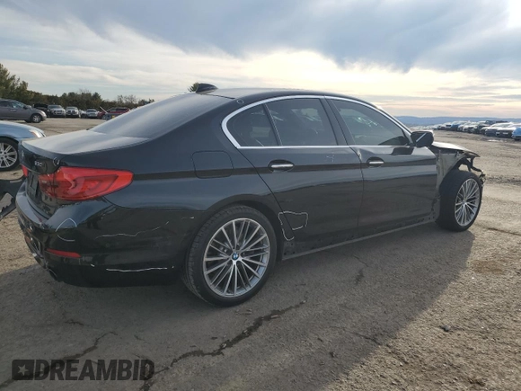 2017 BMW 5 Series 530i xDrive with VIN WBAJA7C3XHG905295, listed as a Copart auction lot 46812795 with 96,012 mi miles and Salvage Title. Bid and sale history available at carsss.com. Image 3.