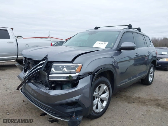 2018 Volkswagen Atlas 3.6L V6 SEL with VIN 1V2MR2CA7JC543769, listed as a IAAI auction lot 41479621 with 122,699 mi miles. Bid and sale history available at carsss.com. Image 22.