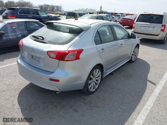 2010 Mitsubishi Lancer GTS with VIN JA32X8HWXAU010281, listed as a IAAI auction lot 41675417 with 101,502 mi miles. Bid and sale history available at carsss.com. Image 4.