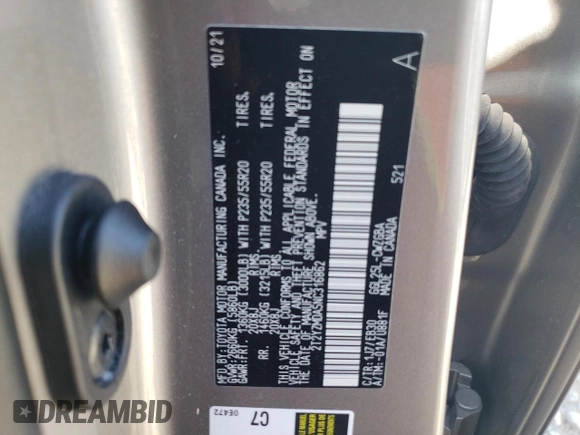 2022 Lexus RX 350 F Sport с VIN 2T2YZMDA5NC316862, выставлен на аукционе Copart как лот 51960125 с пробегом 39 564 миль миль и Списание • Salvage title. История ставок и продаж доступна на DreamBid. Изображение 13.