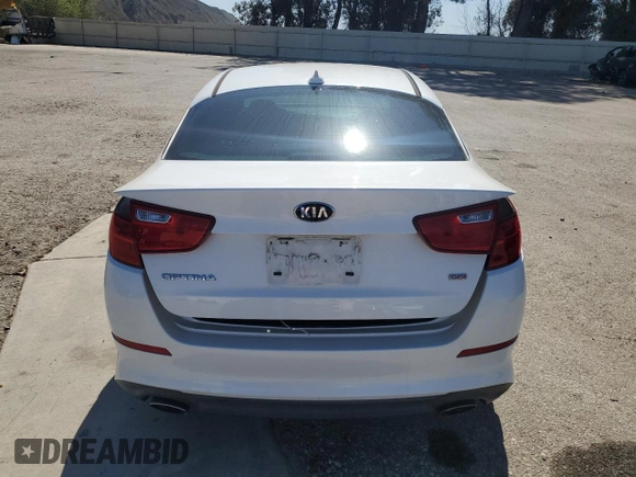 2015 Kia Optima LX with VIN KNAGM4A7XF5563118, listed as a Copart auction lot 50168315 with 111,042 mi miles and Salvage Title. Bid and sale history available at carsss.com. Image 6.
