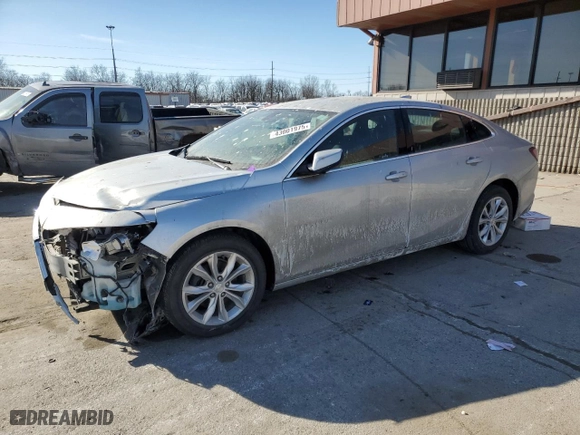 2020 Chevrolet Malibu LT with VIN 1G1ZD5ST1LF027167, listed as a Copart auction lot 43001975 with 97,304 mi miles and Salvage Title. Bid and sale history available at carsss.com. Image 1.