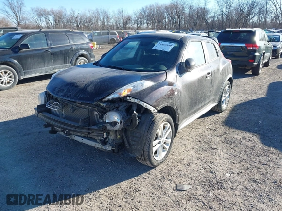 2014 Nissan Juke S with VIN JN8AF5MV4ET362011, listed as a IAAI auction lot 41452540 with 75,384 mi miles. Bid and sale history available at carsss.com. Image 2.