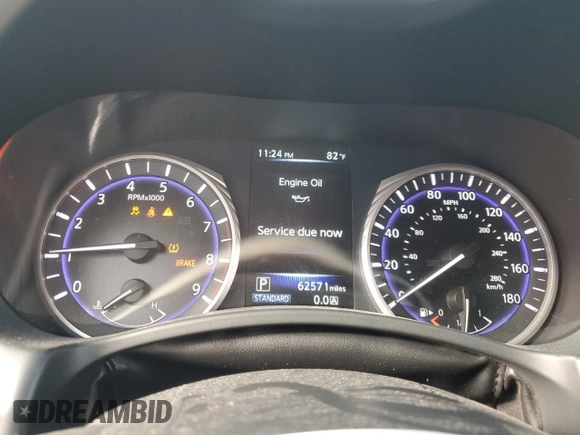 2017 Infiniti Q60 Premium z VIN JN1EV7EKXHM360880, wystawiony jako Copart lot #59718885 z przebiegiem 62 571 mil mil oraz Szkoda całkowita • Salvage title. Historia ofert i sprzedaży dostępna na DreamBid. Obrazek 9.