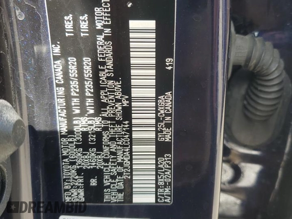 2020 Lexus RX with VIN 2T2JGMDA4LC047144, listed as a Copart auction lot 47641905 with 24,690 mi miles and Salvage Title. Bid and sale history available at carsss.com. Image 14.