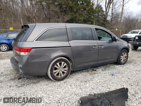 2014 Honda Odyssey EX-L with VIN 5FNRL5H67EB006410, listed as a Copart auction lot 47461745 with 133,774 mi miles and Salvage Title. Bid and sale history available at DreamBid. Image 3.