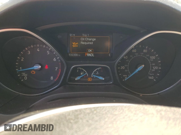 2017 Ford Focus SE with VIN 1FADP3F26HL221366, listed as a Copart auction lot 53295835 with 100,398 mi miles and Salvage Title. Bid and sale history available at carsss.com. Image 9.