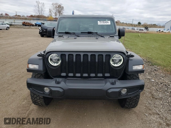2022 Jeep Wrangler Unlimited Willys with VIN 1C4HJXDN7NW156538, listed as a Copart auction lot 79195464 with 87,081 mi miles and Salvage Title. Bid and sale history available at DreamBid. Image 5.