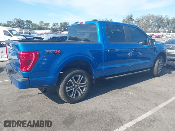 2021 Ford F-150 XL with VIN 1FTEW1EP7MFA55953, listed as a IAAI auction lot 42686431 with 38,873 mi miles and . Bid and sale history available at DreamBid. Image 4.