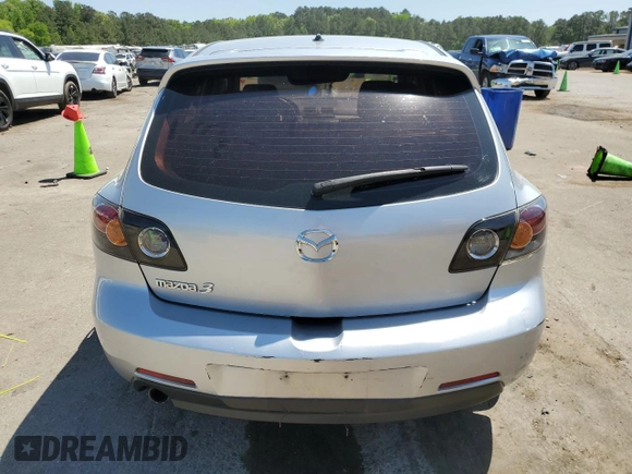 2004 Mazda 3 s with VIN JM1BK343741122704, listed as a Copart auction lot 53317435 with 214,688 mi miles and Salvage Title. Bid and sale history available at carsss.com. Image 6.
