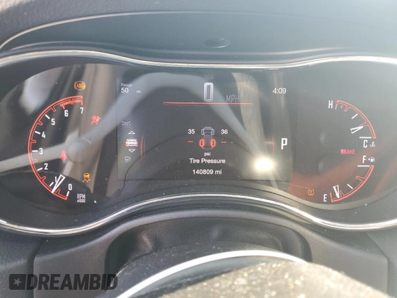 2017 Dodge Durango R/T with VIN 1C4SDHCT3HC814249, listed as a Copart auction lot 52585045 with 140,809 mi miles and Salvage title. Bid and sale history available at DreamBid. Image 9.