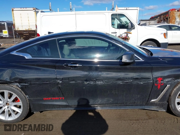 2017 Infiniti Q60 Sport with VIN JN1EV7EL4HM553227, listed as a IAAI auction lot 41479712 with 49,673 mi miles and . Bid and sale history available at DreamBid. Image 6.