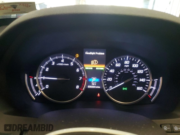 2019 Acura MDX Technology with VIN 5J8YD4H50KL016670, listed as a Copart auction lot 56820085 with 36,664 mi miles and Salvage title. Bid and sale history available at DreamBid. Image 9.