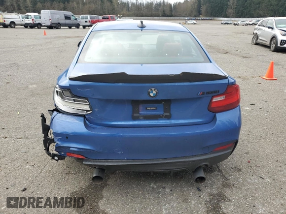 2016 BMW 2 Series M235i xDrive with VIN WBA1J9C59GV696705, listed as a Copart auction lot 47900155 with 80,216 mi miles and Salvage Title. Bid and sale history available at carsss.com. Image 6.