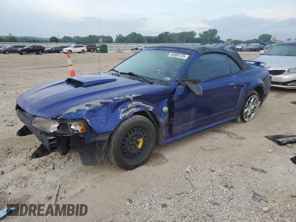 2004 Ford Mustang Deluxe with VIN 1FAFP444X4F107575, listed as a Copart auction lot 60908705 with 148,467 mi miles and Salvage title. Bid and sale history available at DreamBid. Image 1.