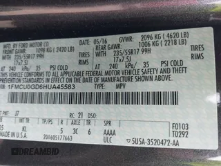 2017 Ford Escape SE with VIN 1FMCU0GD6HUA45583, listed as a IAAI auction lot 42070398 with 222,735 mi miles. Bid and sale history available at carsss.com. Image 9.
