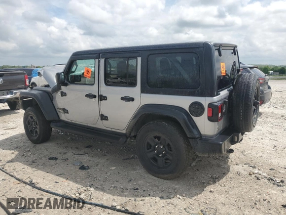 2018 Jeep Wrangler Unlimited Sport z VIN 1C4HJXDG6JW258540, wystawiony jako Copart lot #56636335 z przebiegiem Nie podano mil oraz Czysty tytuł • Clean title. Historia ofert i sprzedaży dostępna na DreamBid. Obrazek 2.
