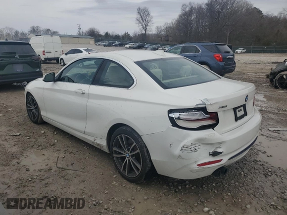 2018 BMW 2 Series 230i xDrive with VIN WBA2J3C52JVD48952, listed as a Copart auction lot 46394065 with 77,274 mi miles and Salvage title. Bid and sale history available at DreamBid. Image 2.
