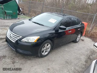 2015 Nissan Sentra S with VIN 3N1AB7AP7FY221213, listed as a IAAI auction lot 41467786 with 104,116 mi miles. Bid and sale history available at carsss.com. Image 2.