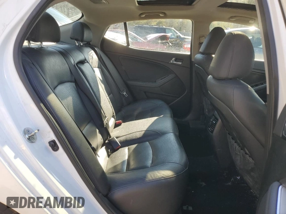 2015 Kia Optima SX Turbo with VIN 5XXGR4A69FG375214, listed as a Copart auction lot 44355735 with 95,386 mi miles and Salvage Title. Bid and sale history available at carsss.com. Image 10.