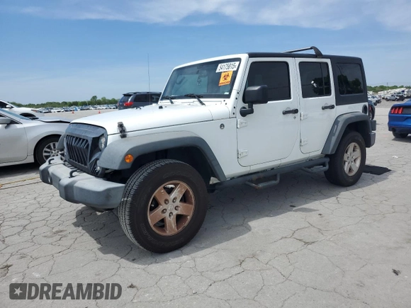 2018 Jeep Wrangler Unlimited Sport S with VIN 1C4BJWDG0JL821471, listed as a Copart auction lot 54175815 with 135,760 mi miles and Clean title. Bid and sale history available at DreamBid. Image 1.
