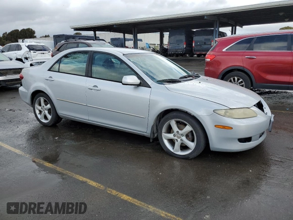 2005 Mazda 6 Sport with VIN 1YVHP80C255M56318, listed as a Copart auction lot 45031055 with 135,146 mi miles and Salvage Title. Bid and sale history available at DreamBid. Image 4.