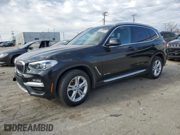 2018 BMW X3 xDrive30i with VIN 5UXTR9C57JLC79253, listed as a Copart auction lot 52624295 with 67,001 mi miles and Clean Title. Bid and sale history available at DreamBid. Image 1.