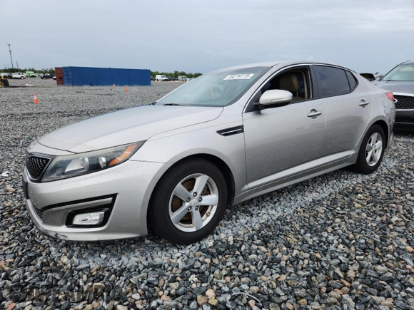 2014 Kia Optima LX with VIN 5XXGM4A76EG342533, listed as a Copart auction lot 59279775 with 108,598 mi miles and Salvage title. Bid and sale history available at DreamBid. Image 1.