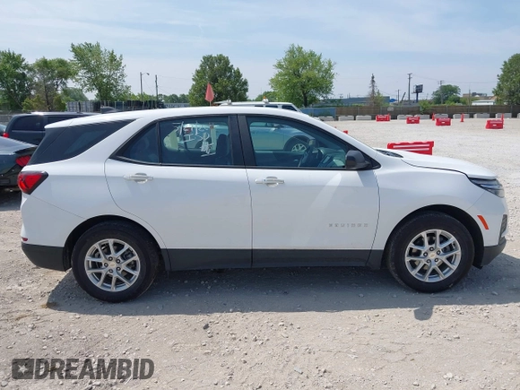 2024 Chevrolet Equinox LS with VIN 3GNAXHEG4RL278573, listed as a IAAI auction lot 42514554 with 57,581 mi miles and . Bid and sale history available at DreamBid. Image 13.