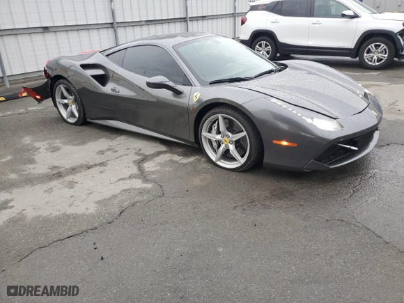 2017 Ferrari 488 GTB with VIN ZFF79ALA8H0228436, listed as a Copart auction lot 45368475 with NaN miles and Salvage Title. Bid and sale history available at carsss.com. Image 4.