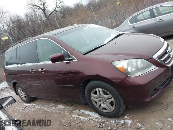2007 Honda Odyssey EX-L with VIN 5FNRL38657B449372, listed as a IAAI auction lot 41508969 with 149,740 mi miles. Bid and sale history available at carsss.com. Image 13.
