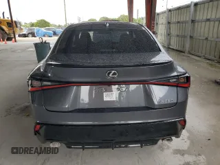 2024 Lexus IS 350 F Sport with VIN JTHBZ1B24R5076452, listed as a Copart auction lot 52170415 with 15,232 mi miles and Salvage title. Bid and sale history available at DreamBid. Image 6.