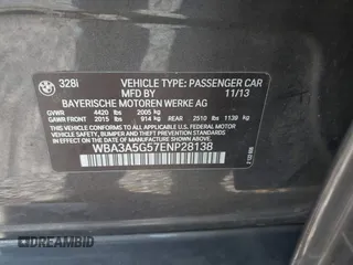 2014 BMW 3 Series 328i with VIN WBA3A5G57ENP28138, listed as a IAAI auction lot 41760371 with 147,897 mi miles and . Bid and sale history available at DreamBid. Image 9.