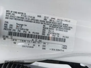 2018 Ford Focus SE with VIN 1FADP3F20JL234829, listed as a IAAI auction lot 42546330 with 101,713 mi miles and . Bid and sale history available at DreamBid. Image 9.