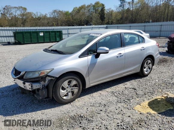 2014 Honda Civic Sedan LX with VIN 19XFB2F57EE084951, listed as a Copart auction lot 50713245 with 200,727 mi miles and Salvage Title. Bid and sale history available at carsss.com. Image 1.