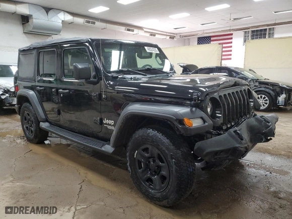 2019 Jeep Wrangler Unlimited Sport S with VIN 1C4HJXDG3KW661084, listed as a Copart auction lot 48024325 with 62,914 mi miles and Clean Title. Bid and sale history available at carsss.com. Image 4.