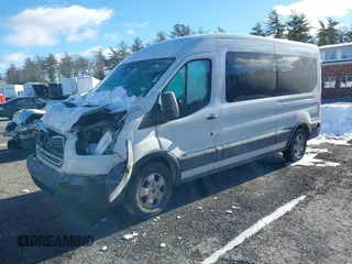 2019 Ford Transit Passenger XL with VIN 1FBZX2CM4KKA83053, listed as a IAAI auction lot 41036935 with 42,195 mi miles. Bid and sale history available at carsss.com. Image 2.