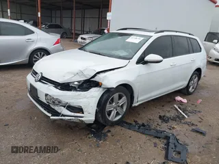 2018 Volkswagen Golf SportWagen S with VIN 3VWD17AU2JM761651, listed as a IAAI auction lot 41598726 with 125,244 mi miles. Bid and sale history available at carsss.com. Image 2.