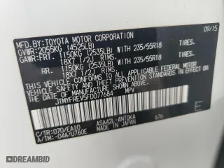 2015 Toyota RAV4 Limited with VIN JTMYFREV5FD077684, listed as a Copart auction lot 42952835 with 188,571 mi miles and Salvage Title. Bid and sale history available at carsss.com. Image 15.