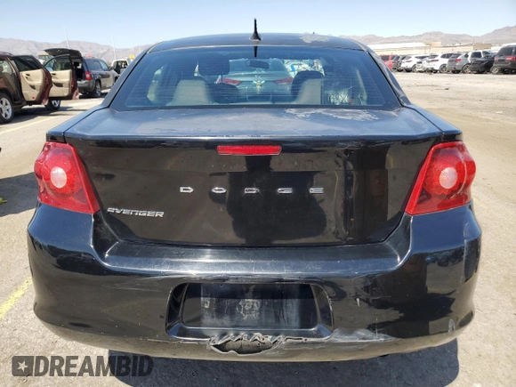 2014 Dodge Avenger SE with VIN 1C3CDZAB8EN215730, listed as a Copart auction lot 52381935 with 134,173 mi miles and Salvage Title. Bid and sale history available at DreamBid. Image 6.