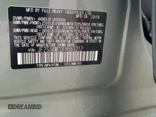 2015 Subaru Forester Touring with VIN JF2SJAWC0FH561212, listed as a Copart auction lot 56470495 with 100,730 mi miles and Salvage title. Bid and sale history available at DreamBid. Image 13.
