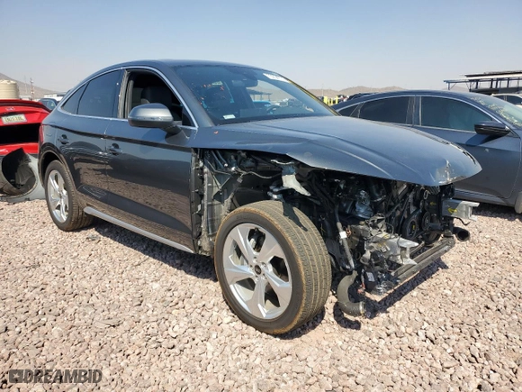 2023 Audi Q5 Sportback S line Premium Plus with VIN WA15AAFY8P2059697, listed as a Copart auction lot 70854874 with 7,650 mi miles and Salvage Title. Bid and sale history available at carsss.com. Image 4.