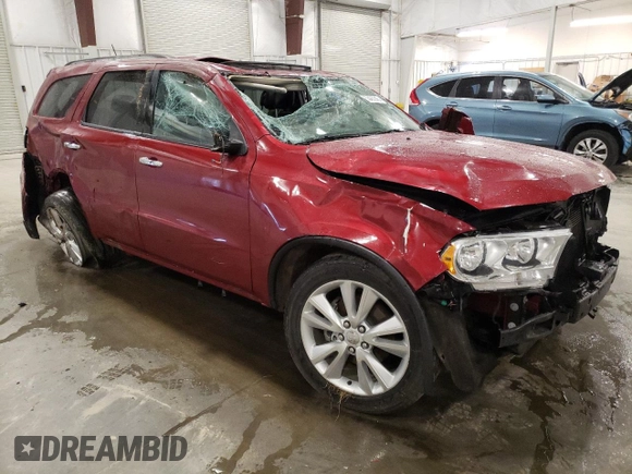 2013 Dodge Durango Crew with VIN 1C4RDJDG8DC638185, listed as a Copart auction lot 53487045 with Not Provided miles and Salvage Title. Bid and sale history available at carsss.com. Image 4.