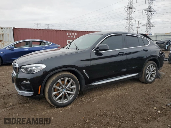 2019 BMW X4 xDrive30i with VIN 5UXUJ3C52KLG57408, listed as a Copart auction lot 85504334 with 0 mi miles and Salvage Title. Bid and sale history available at carsss.com. Image 1.