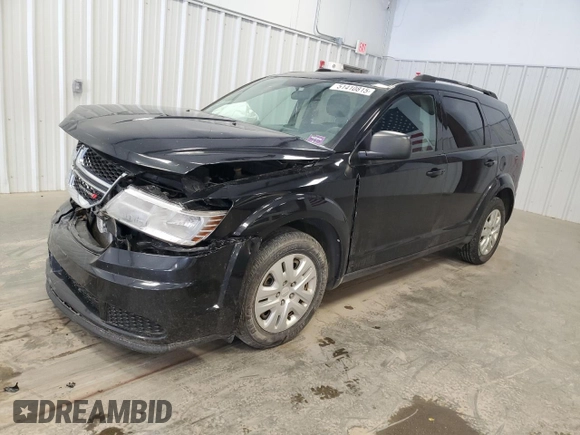 2017 Dodge Journey SE with VIN 3C4PDCAB4HT704902, listed as a Copart auction lot 51410815 with 153,976 mi miles and Salvage Title. Bid and sale history available at DreamBid. Image 1.