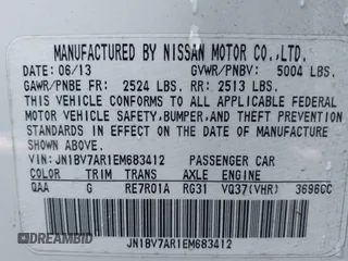 2014 Infiniti Q50 Sport with VIN JN1BV7AR1EM683412, listed as a IAAI auction lot 42034454 with 162,591 mi miles and . Bid and sale history available at DreamBid. Image 9.