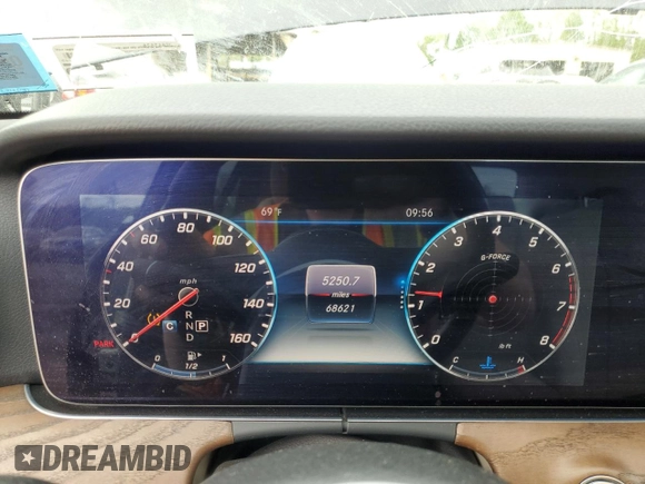2020 Mercedes-Benz E 350 with VIN WDDZF8EB7LA748084, listed as a Copart auction lot 55474325 with 68,621 mi miles and Salvage Title. Bid and sale history available at DreamBid. Image 9.
