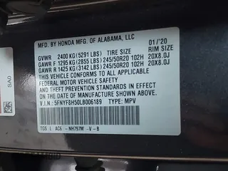2020 Honda Passport EX-L с VIN 5FNYF8H50LB006189, выставлен на аукционе IAAI как лот 41846800 с пробегом 65 973 миль миль и . История ставок и продаж доступна на DreamBid. Изображение 9.