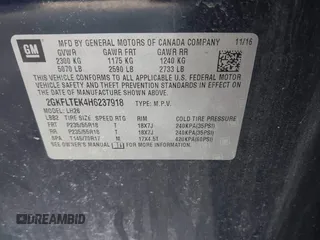 2017 GMC Terrain SLE with VIN 2GKFLTEK4H6237918, listed as a IAAI auction lot 41763753 with 72,311 mi miles. Bid and sale history available at carsss.com. Image 9.